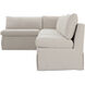 Fable Beige Slipcover Dining Banquette, L-Shape